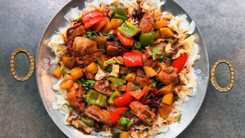 Xinjiang Big Plate Chicken (Dapanji, 大盘鸡) | Sarah Ting-Ting Hou